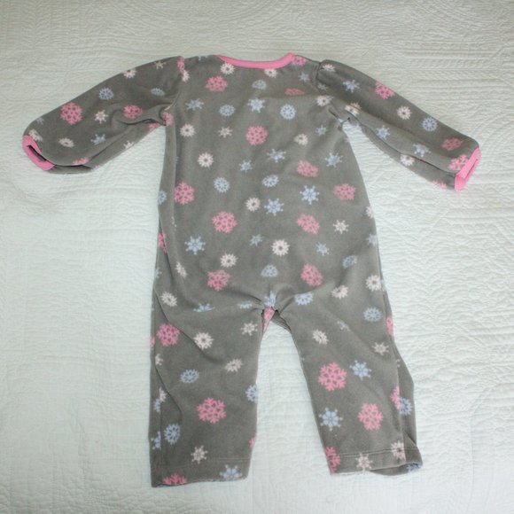5/$20 Baby girl fleece sleeper 12 months - Picture 14 of 15